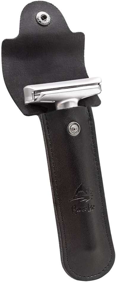 Travel Double Edge Safety Razor, River Lake RZ700 Long Handle Adjustable Classic Safety Shaver Razor (Razor with Protective Case,Black) - Image 6