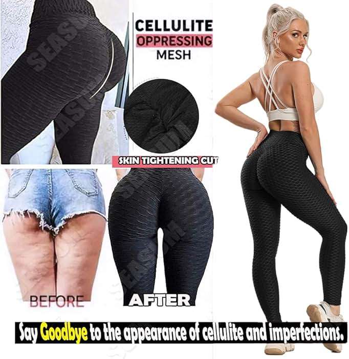 SEASUM Women's High Waist Yoga Pants Tummy Control Slimming Booty Leggings Workout Running Butt Lift Tights - Image 3