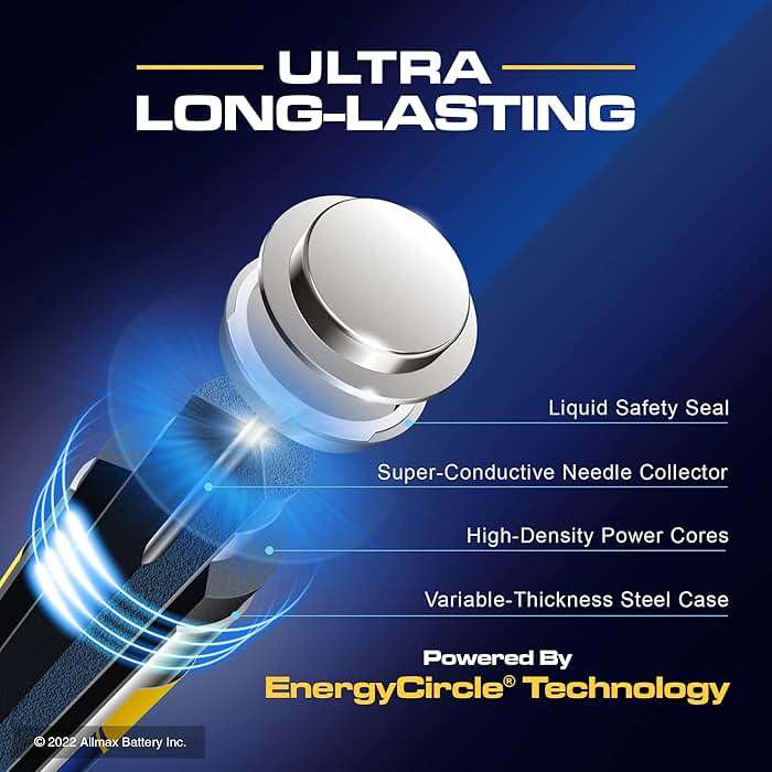 Allmax AA Maximum Power Alkaline Double A Batteries (100 Count) – Ultra Long-Lasting, Leakproof Design, 10-Year Shelf Life, Maximum Performance (1.5V) - Image 3