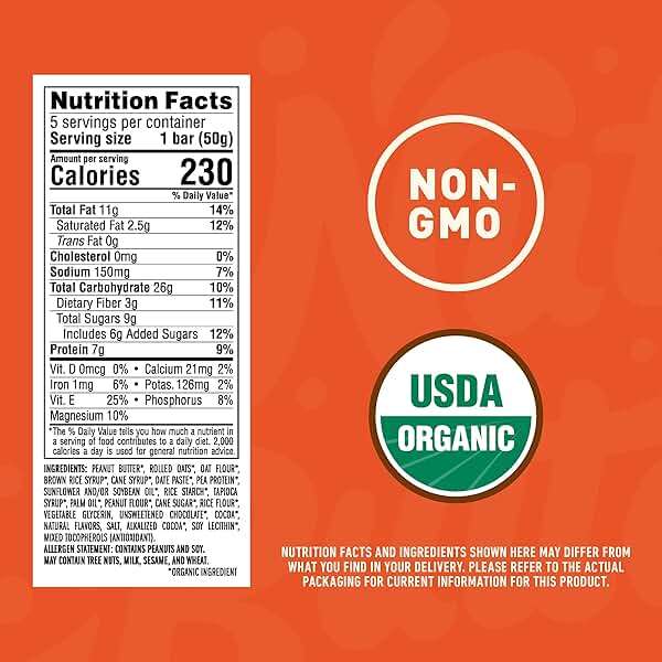 CLIF Nut Butter Bar - Chocolate Peanut Butter - Filled Energy Bars - Non-GMO - USDA Organic - Plant-Based - Low Glycemic - 1.76 oz. (5 Pack) - Image 2