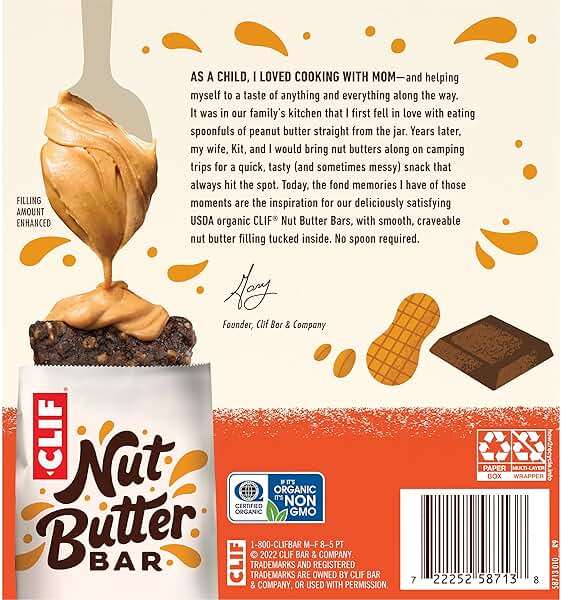 CLIF Nut Butter Bar - Chocolate Peanut Butter - Filled Energy Bars - Non-GMO - USDA Organic - Plant-Based - Low Glycemic - 1.76 oz. (5 Pack) - Image 16