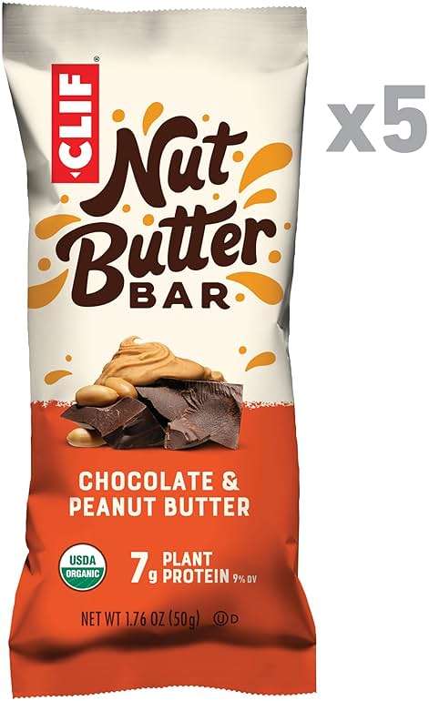 CLIF Nut Butter Bar - Chocolate Peanut Butter - Filled Energy Bars - Non-GMO - USDA Organic - Plant-Based - Low Glycemic - 1.76 oz. (5 Pack) - Image 3