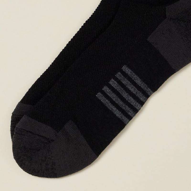 Amazon Essentials Men's Cotton Performance Cushioned No Show Athletic Running Socks, 6 Pairs, Black, 8-12 - Image 3