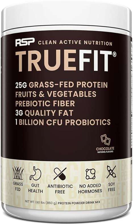 RSP Nutrition Chocolate Truefit Protein Powder, 1.9 LB - Image 1