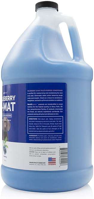 Bark2Basics Blueberry D-Mat Dog Conditioner, 1 Gallon | All Natural Ingredients, Multi-Purpose, Static Eliminating, Loosens Tough Mats and Tangles, Aids in Deshedding - Image 2