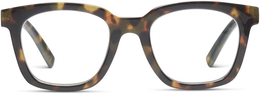 Peepers by PeeperSpecs Women's to The Max Square Blue Light Blocking Reading Glasses, Tortoise, 49 + 1.5 - Image 1