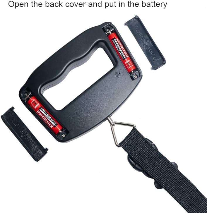 YAGSUW Handheld Digital Luggage Scale with Grip for Travel Portable Electronic Weighing Suitcase and Bag 110Lb/50kg Black - Image 5