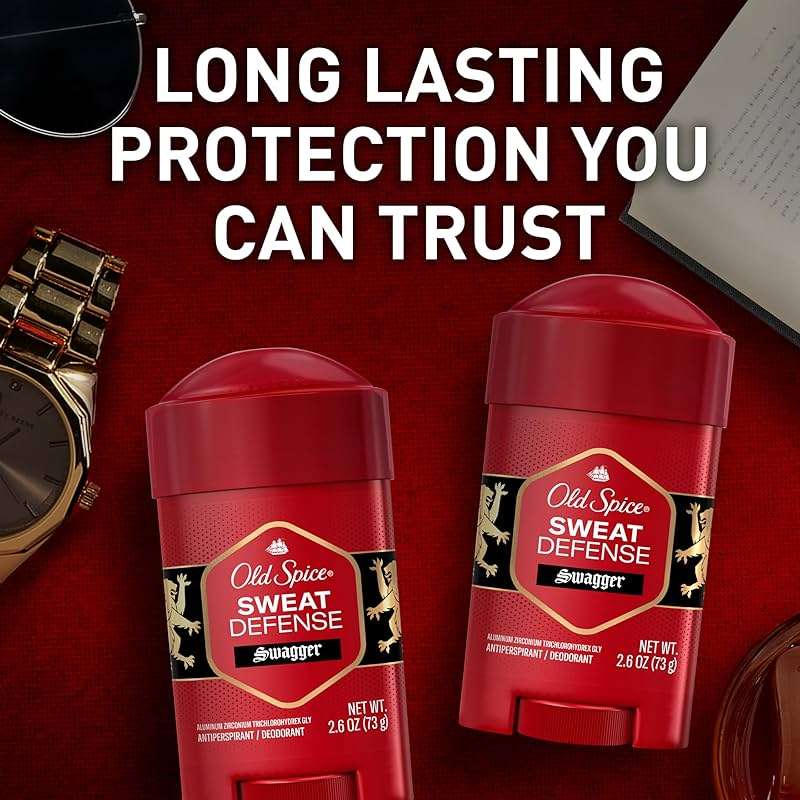 Old Spice Sweat Defense Antiperspirant & Deodorant for Men, 24/7 Ultimate Sweat Protection, Long Lasting Scent, Soft Solid, Swagger with Cedarwood Scent, 2.6 oz (Pack of 2) - Image 6