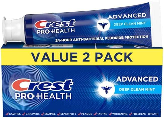 Crest Pro-Health Advanced Deep Clean Mint Toothpaste, 2 Count (Pack of 1) - Image 1