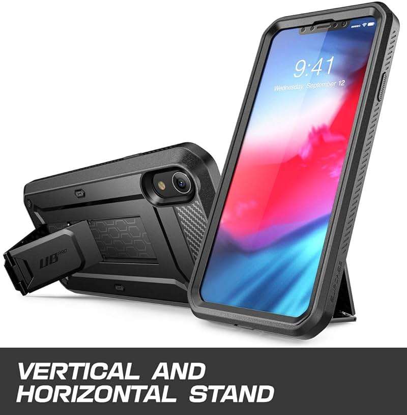 SUPCASE Unicorn Beetle Pro Series Case Designed, with Built-In Screen Protector Full-Body Rugged Holster Case for iPhone XR 6.1 Inch (2018 Release) (Black) - Image 2