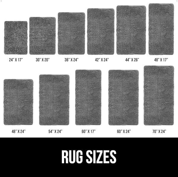 GORILLA GRIP Bath Rug Mat for Bathroom, Absorbent Chenille, 24x17 Gray | Soft Thick Quick Dry Microfiber Mats, Rubber Backing, Machine Washable Tub and Shower Floor Rugs, Home Decor Essentials - Image 6