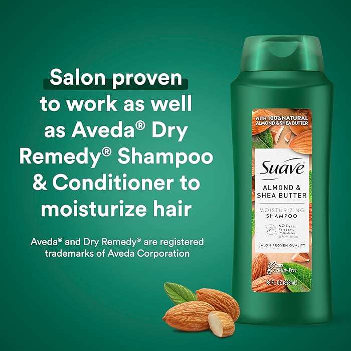 Suave Professionals Moisturizing Shampoo for Dry Hair Almond and Shea Butter Paraben-free and Dye-free 28 oz, Pack of 4 - Image 13