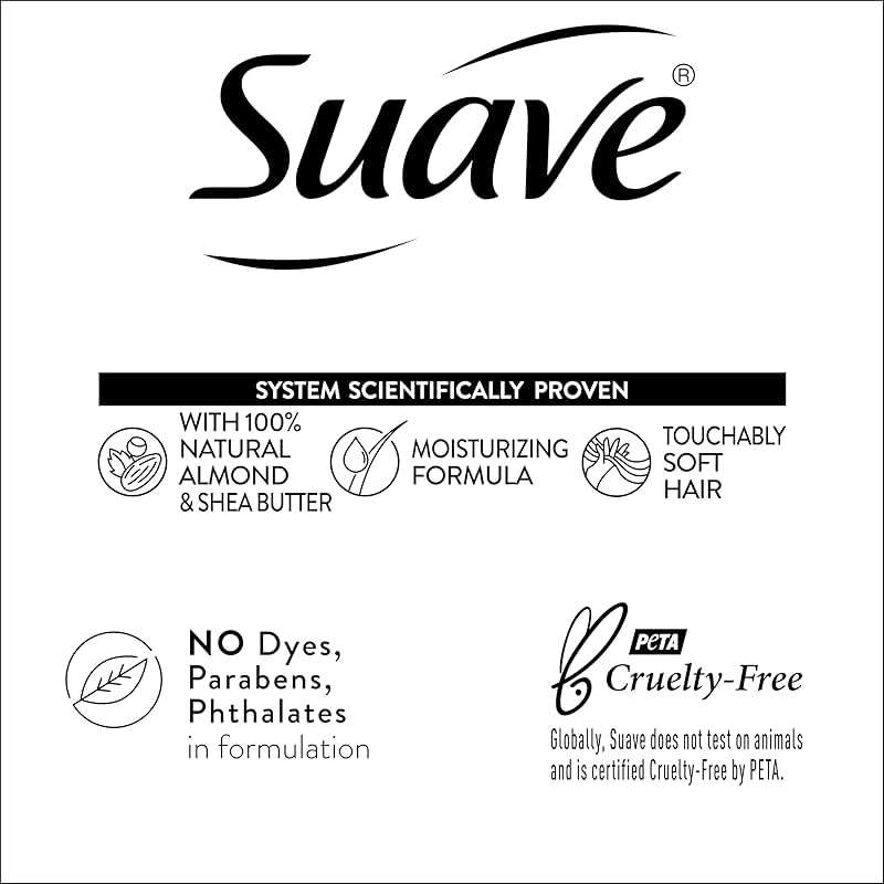 Suave Professionals Moisturizing Shampoo for Dry Hair Almond and Shea Butter Paraben-free and Dye-free 28 oz, Pack of 4 - Image 18