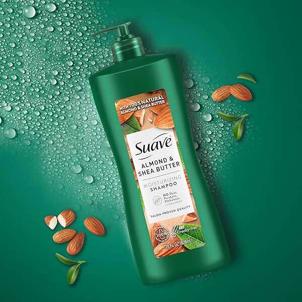 Suave Professionals Moisturizing Shampoo for Dry Hair Almond and Shea Butter Paraben-free and Dye-free 28 oz, Pack of 4 - Image 9