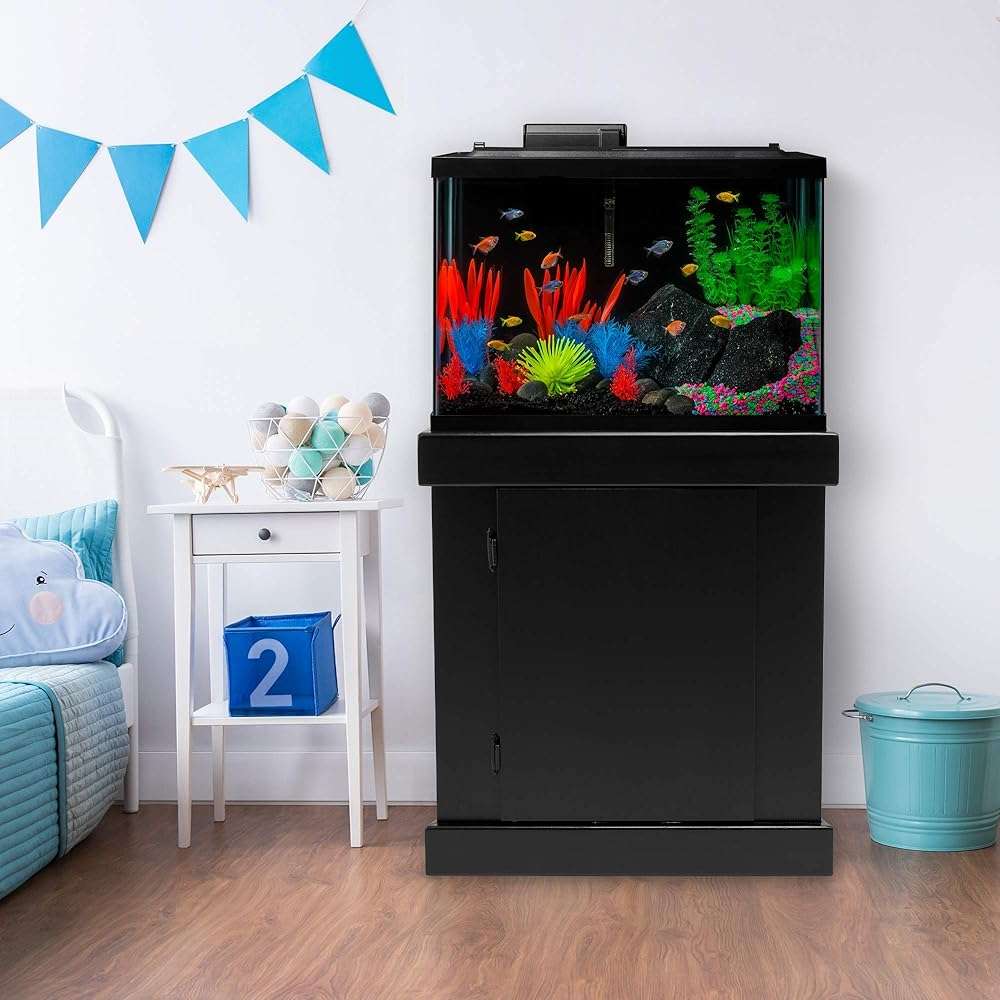 GloFish Plant Aquarium Décor, Green and Blue Large, Fluorescent Under Blue LED Light - Image 2