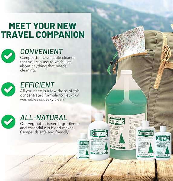 CONCENTRATED CAMPSUDS Sierra Dawn Biodegradable Camping Soap - All-Purpose Camp Dish Soap, Shampoo, Body Wash - Wilderness Wash for Backpacking & Travel, 8 Fl Oz, 3 Pack - Image 6
