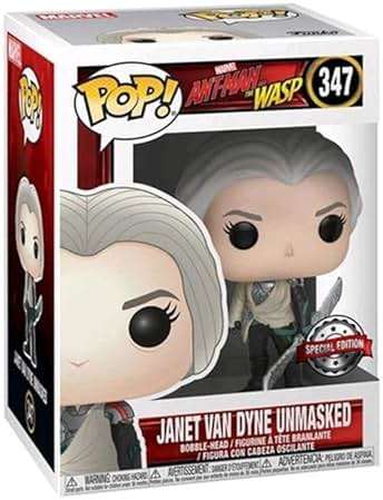 Funko Pop! Marvel: Janet Van Dyne Unmasked - Ant-man and the Wasp Exclusive Vinyl Figure #347 - Image 3