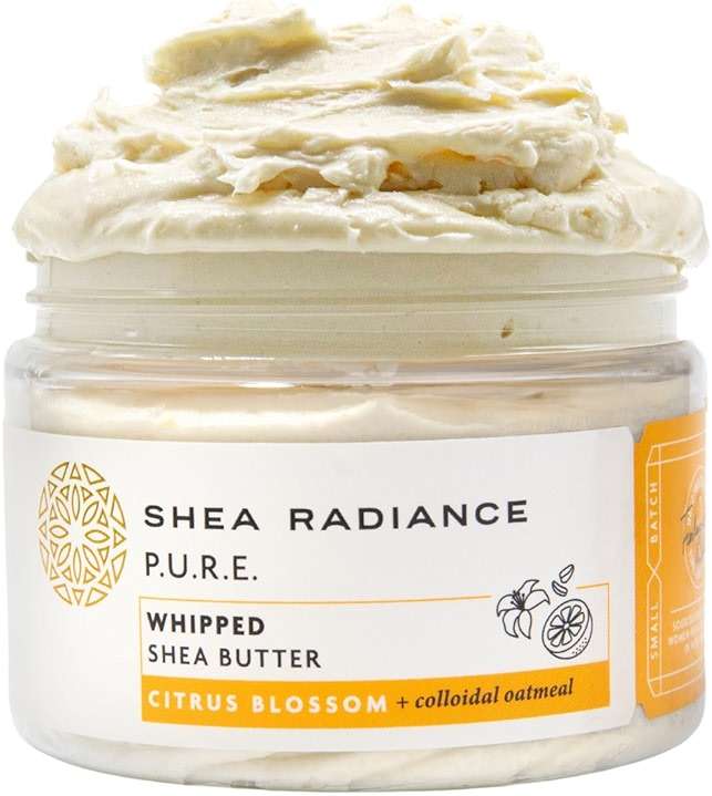 Shea Radiance P.U.R.E. Whipped Shea Butter with Colloidal Oatmeal - Whipped Body Butter Blended with Skin Soothing Oatmeal & Moisturizing Rice Bran Oil | Citrus Blossom (7 oz) - Image 1
