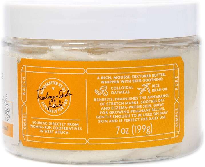 Shea Radiance P.U.R.E. Whipped Shea Butter with Colloidal Oatmeal - Whipped Body Butter Blended with Skin Soothing Oatmeal & Moisturizing Rice Bran Oil | Citrus Blossom (7 oz) - Image 2
