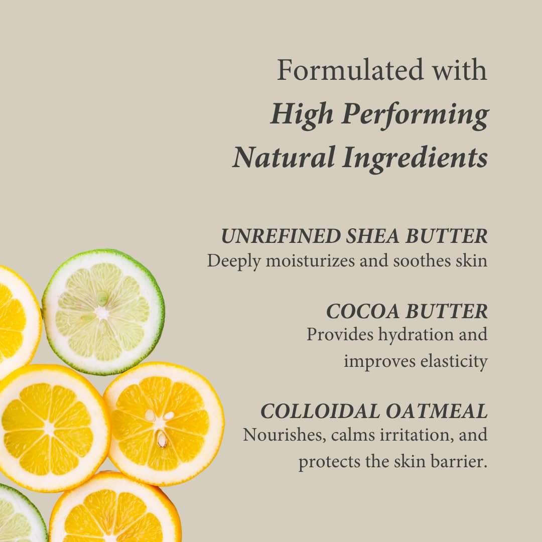 Shea Radiance P.U.R.E. Whipped Shea Butter with Colloidal Oatmeal - Whipped Body Butter Blended with Skin Soothing Oatmeal & Moisturizing Rice Bran Oil | Citrus Blossom (7 oz) - Image 4