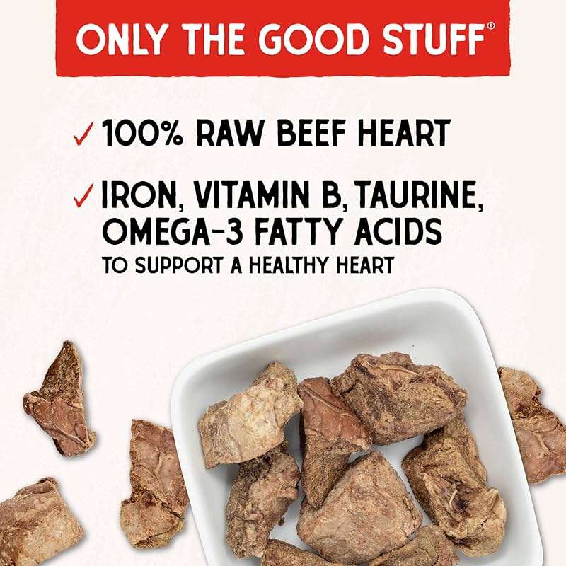 Stella & Chewy's Freeze-Dried Raw Beef Heart Dog Treats - Single Ingredient, No Additives - Premium Training Treats - Perfect For Picky Eaters - 3oz Bag - Image 3