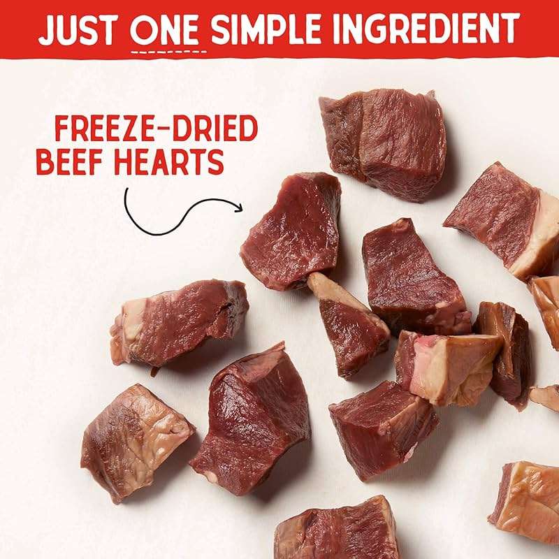 Stella & Chewy's Freeze-Dried Raw Beef Heart Dog Treats - Single Ingredient, No Additives - Premium Training Treats - Perfect For Picky Eaters - 3oz Bag - Image 7
