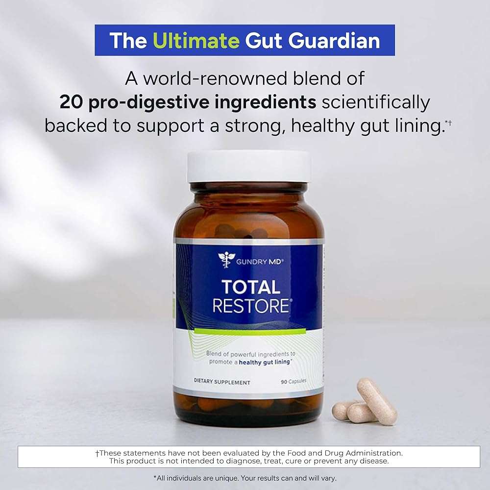 Gundry MD Total Restore Gut Lining Support, Digestive Supplement for Gastrointestinal Wellness, Gut Health Supplement, Gut Health for Women and Men, 90 Capsules (1) - Image 2