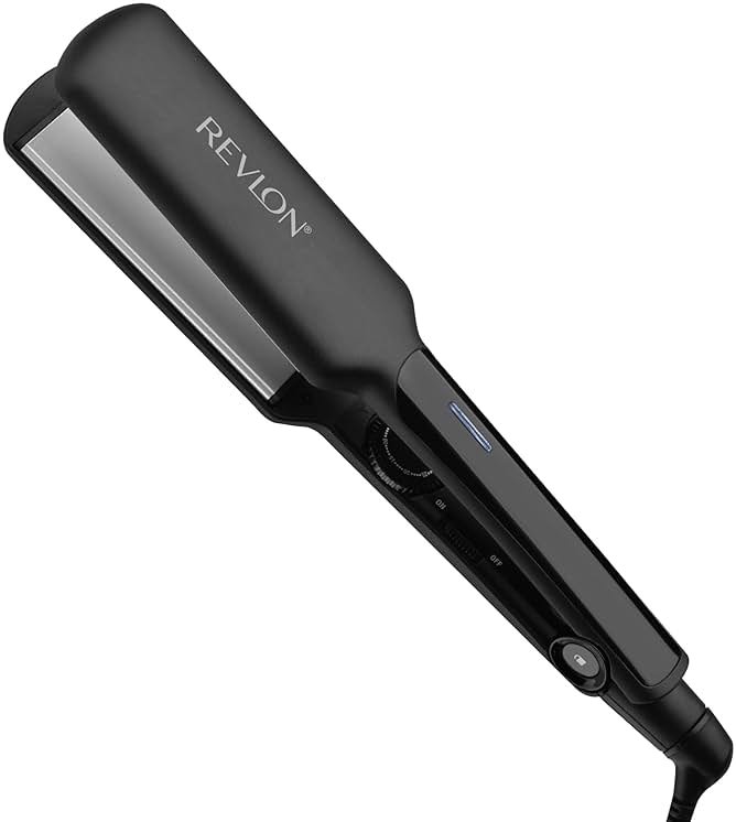 REVLON Ceramic Coated 2" Flat Iron - Fast Heating Hair Straightener for Quick and Smooth Results, Plus Travel Friendly (Black) - Product Image