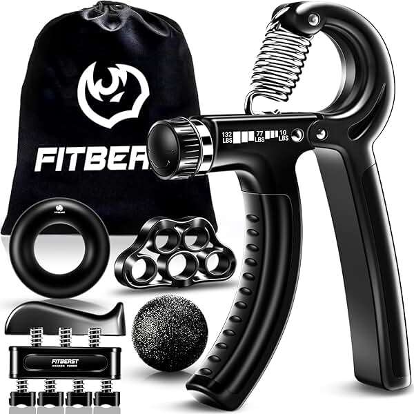 FitBeast Grip Strengthener Forearm Strengthener Hand Grips Strengthener Kit - 5 Pack Adjustable Resistance - Image 1