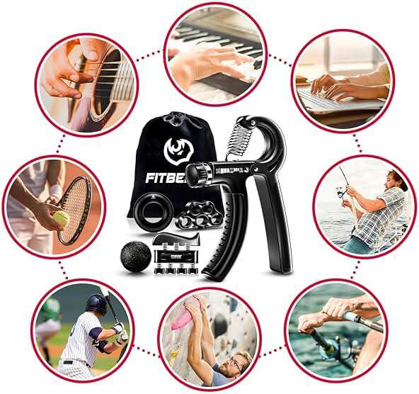 FitBeast Grip Strengthener Forearm Strengthener Hand Grips Strengthener Kit - 5 Pack Adjustable Resistance - Image 5