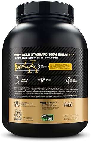 Optimum Nutrition Gold Standard 100% Isolate, Protein Powder, Chocolate Bliss, 3 Pounds, 44 Servings. Whey Protein Isolate (Packaging May Vary) - Image 8