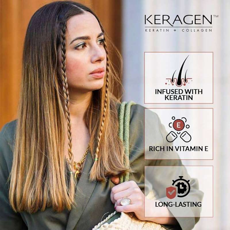 Keragen Brazilian Keratin Hair Treatment - Premium Straightener Cream, Sulfate-Free Anti-Frizz Products, Perfect Straightening Solution for Dry & Damaged Hair, Kit Combo Set - Image 5