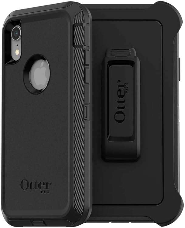 OtterBox DEFENDER SERIES SCREENLESS EDITION Case for iPhone Xr - Frustration Free Packaging - BLACK - Image 1