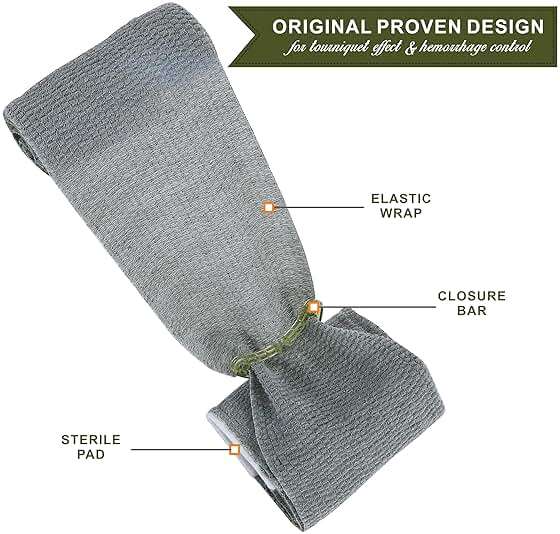 Swiss Safe 6 Inch Israeli Bandages Trauma Kit - Sterile Elastic Compression Bandage - Emergency Military IFAK - 6 inch, 2-Pack - Image 4