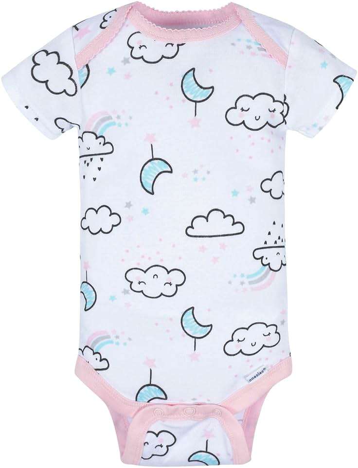 Gerber Baby Girls' 8-pack Short Sleeve Onesies Bodysuits - Image 4