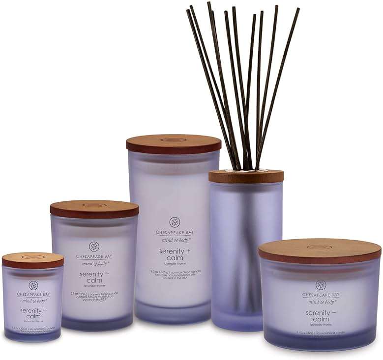 Chesapeake Bay Candle Scented Candle Serenity + Calm (Lavender Thyme) Coffee Table Home Décor - Image 3