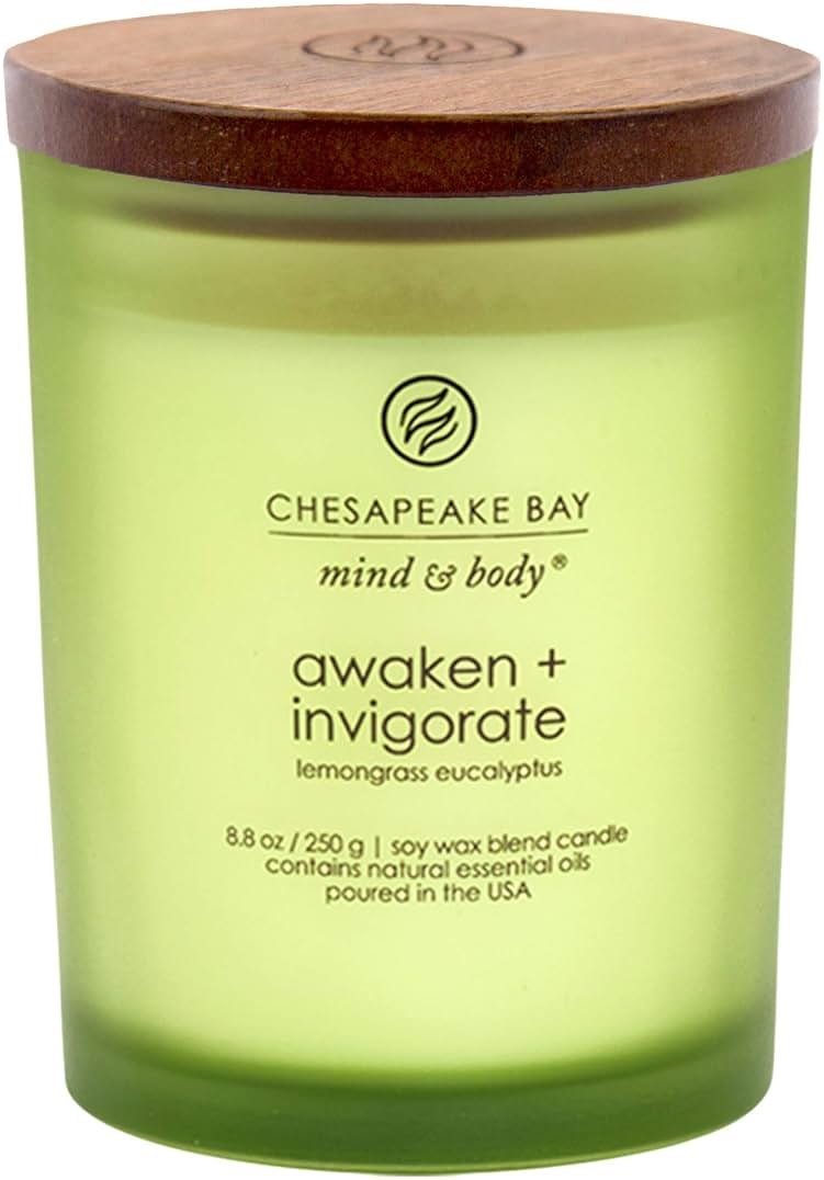 Chesapeake Bay Candle PT40886 Scented Candle, Awaken + Invigorate (Lemongrass Eucalyptus), Medium , Green, Home Décor - Product Image