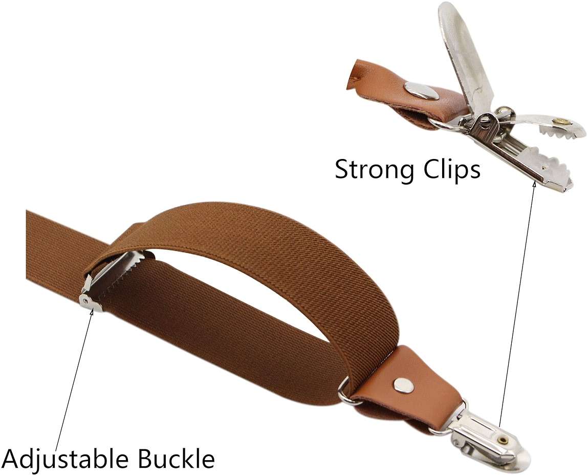 Timiot Men’s Y-Back 4 Metal Clip Elastic Wide Suspenders Perfect For Both Casual&Formal - Image 4