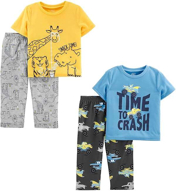 Simple Joys by Carter's Boys' 4-piece Polyester Pajama Set - Image 1