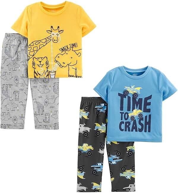 Simple Joys by Carter's Boys' 4-piece Polyester Pajama Set - Product Image