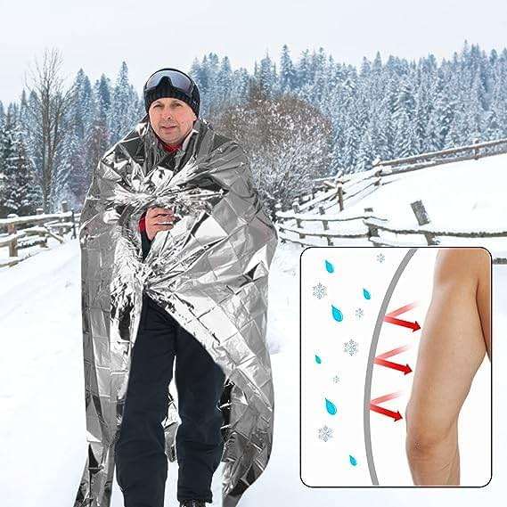 QIO CHUANG Emergency Mylar Thermal Blankets -Space Blanket Survival kit Camping Blanket (4-Pack). Perfect for Outdoors, Hiking, Survival, Bug Out Bag ,Marathons or First Aid 1 - Image 2