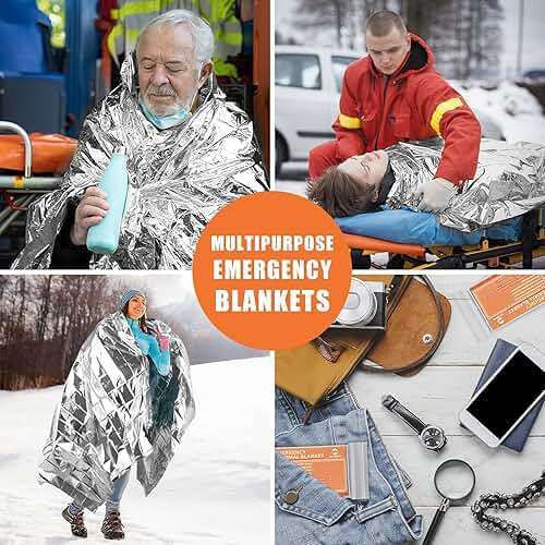 QIO CHUANG Emergency Mylar Thermal Blankets -Space Blanket Survival kit Camping Blanket (4-Pack). Perfect for Outdoors, Hiking, Survival, Bug Out Bag ,Marathons or First Aid 1 - Image 7