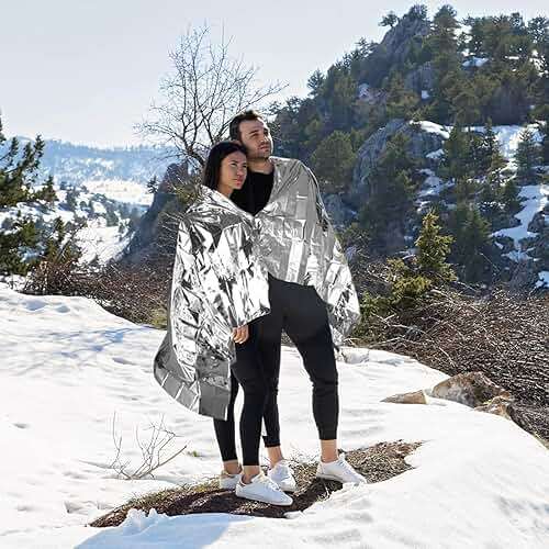 QIO CHUANG Emergency Mylar Thermal Blankets -Space Blanket Survival kit Camping Blanket (4-Pack). Perfect for Outdoors, Hiking, Survival, Bug Out Bag ,Marathons or First Aid 1 - Image 8