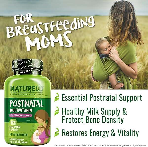 NATURELO Postnatal Multivitamin - Supplement for Breastfeeding Women - Plant-Based Vitamin D, Folate, Gentle Iron - for Nursing Mother, Baby - Post Natal Lactation Support 180 Capsules - Image 6