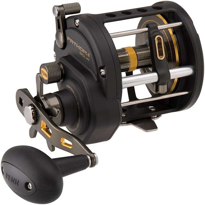 Penn Fathom II Level Wind-Multirolle – Salzwasser-Angelrolle für Boots-, Küsten- und Kajakangeln - Image 1