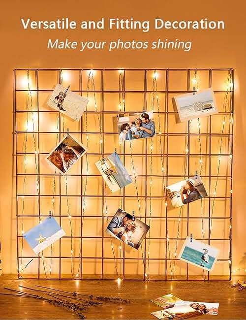 LECLSTAR 50 LED Photo Clips String Lights, 17ft with Remote - 8 Modes Fairy Lights to Clip on Pictures, Photos, Cards - Image 6