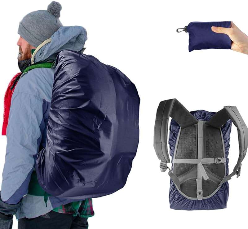 Frelaxy Waterproof Backpack Rain Cover, 10000mm Waterproof Level, Upgraded Ultra-Strong Multilayer Structure, Antislip Cross Buckle Strap, Ultralight Compact Portable, for Hiking, Camping, Traveling - Image 2