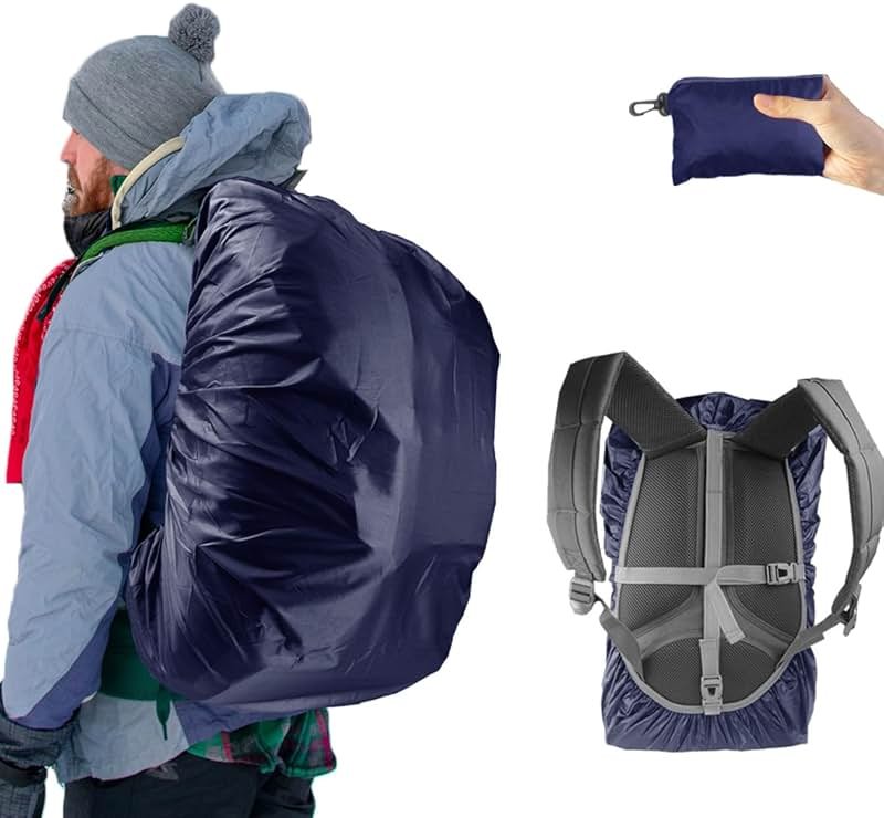 Frelaxy Waterproof Backpack Rain Cover, 10000mm Waterproof Level, Upgraded Ultra-Strong Multilayer Structure, Antislip Cross Buckle Strap, Ultralight Compact Portable, for Hiking, Camping, Traveling - Product Image
