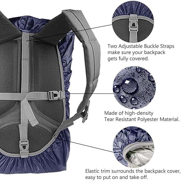 Frelaxy Waterproof Backpack Rain Cover, 10000mm Waterproof Level, Upgraded Ultra-Strong Multilayer Structure, Antislip Cross Buckle Strap, Ultralight Compact Portable, for Hiking, Camping, Traveling - Image 5