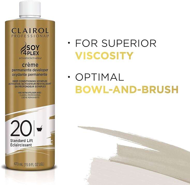 Clairol Professional Crème Permanente 20 Volume Hair Developers | For Coloring, Lightening & Lifting with Deep Conditioning Formula | Packaging May Vary - Image 4